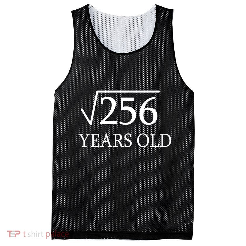 16th birthday Square Root of 256 Mesh Reversible Basketball Jersey Tank