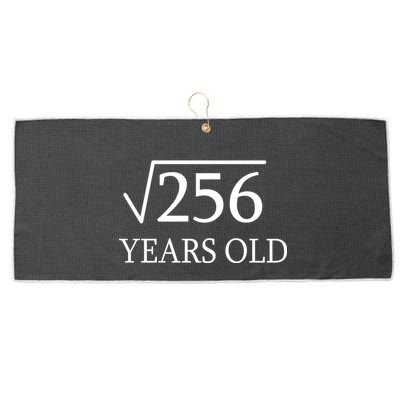 16th birthday Square Root of 256 Large Microfiber Waffle Golf Towel