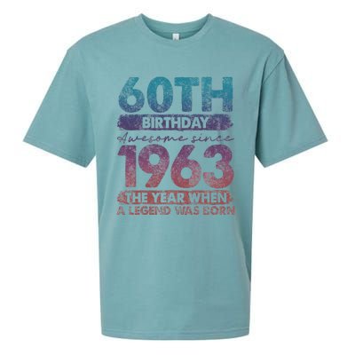 1963 60 Year Old Gifts Limited Edition 60th Vintage Birthday Sueded Cloud Jersey T-Shirt