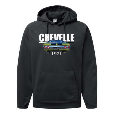 1971 71 Chevelle Malibu Ss Trending Muscle Green Car Performance Fleece Hoodie