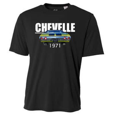 1971 71 Chevelle Malibu Ss Trending Muscle Green Car Cooling Performance Crew T-Shirt