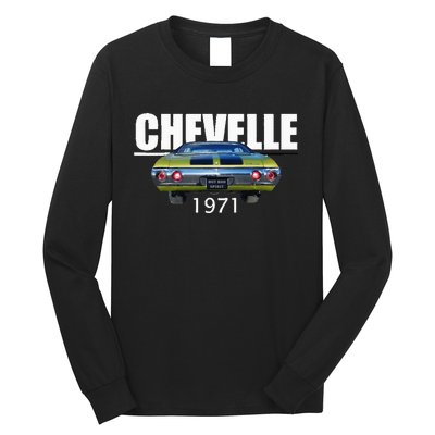 1971 71 Chevelle Malibu Ss Trending Muscle Green Car Long Sleeve Shirt