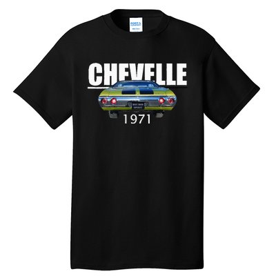 1971 71 Chevelle Malibu Ss Trending Muscle Green Car Tall T-Shirt