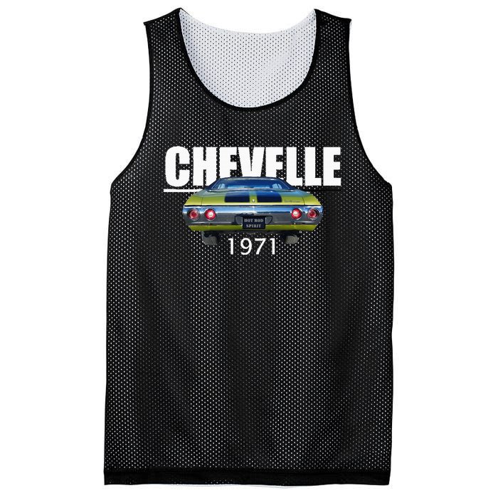 1971 71 Chevelle Malibu Ss Trending Muscle Green Car Mesh Reversible Basketball Jersey Tank