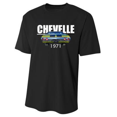 1971 71 Chevelle Malibu Ss Trending Muscle Green Car Performance Sprint T-Shirt