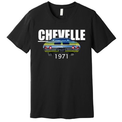 1971 71 Chevelle Malibu Ss Trending Muscle Green Car Premium T-Shirt