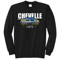 1971 71 Chevelle Malibu Ss Trending Muscle Green Car Tall Sweatshirt