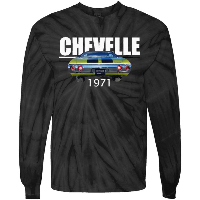 1971 71 Chevelle Malibu Ss Trending Muscle Green Car Tie-Dye Long Sleeve Shirt