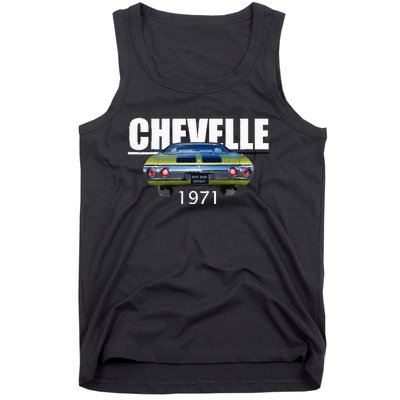 1971 71 Chevelle Malibu Ss Trending Muscle Green Car Tank Top