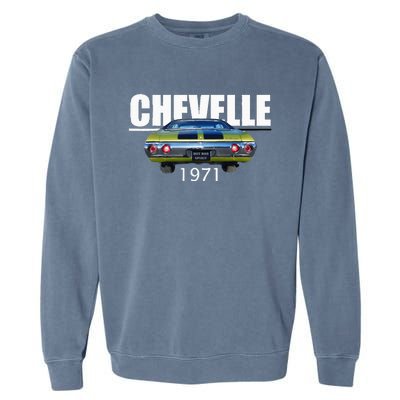 1971 71 Chevelle Malibu Ss Trending Muscle Green Car Garment-Dyed Sweatshirt