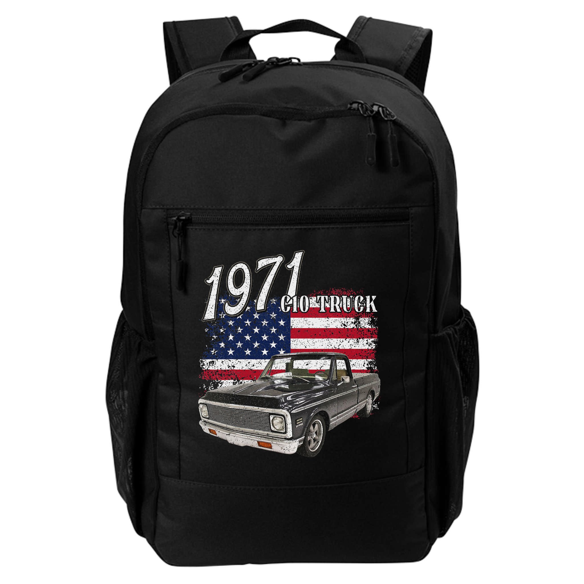 1971 71 C10 Truck Vintage 4th Of July American Flag Backpack