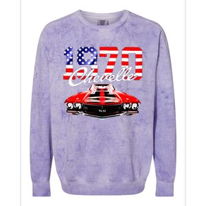 1970 70 Chevelle Ss Trending Muscle Red White Car Colorblast Crewneck Sweatshirt