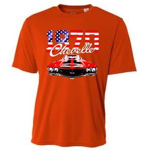 1970 70 Chevelle Ss Trending Muscle Red White Car Cooling Performance Crew T-Shirt