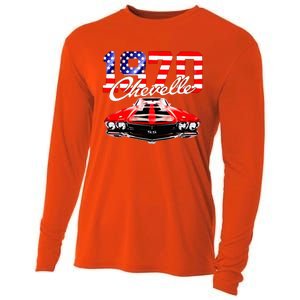 1970 70 Chevelle Ss Trending Muscle Red White Car Cooling Performance Long Sleeve Crew