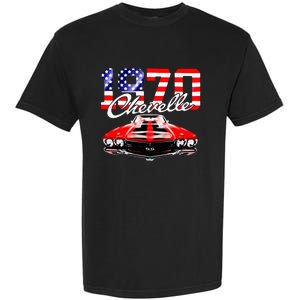 1970 70 Chevelle Ss Trending Muscle Red White Car Garment-Dyed Heavyweight T-Shirt