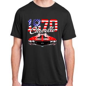 1970 70 Chevelle Ss Trending Muscle Red White Car Adult ChromaSoft Performance T-Shirt