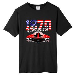 1970 70 Chevelle Ss Trending Muscle Red White Car Tall Fusion ChromaSoft Performance T-Shirt