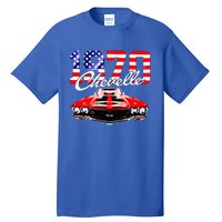 1970 70 Chevelle Ss Trending Muscle Red White Car Tall T-Shirt