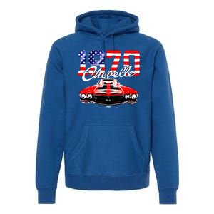 1970 70 Chevelle Ss Trending Muscle Red White Car Premium Hoodie