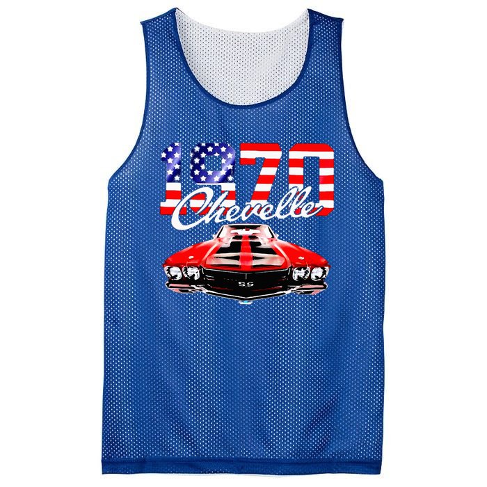 1970 70 Chevelle Ss Trending Muscle Red White Car Mesh Reversible Basketball Jersey Tank