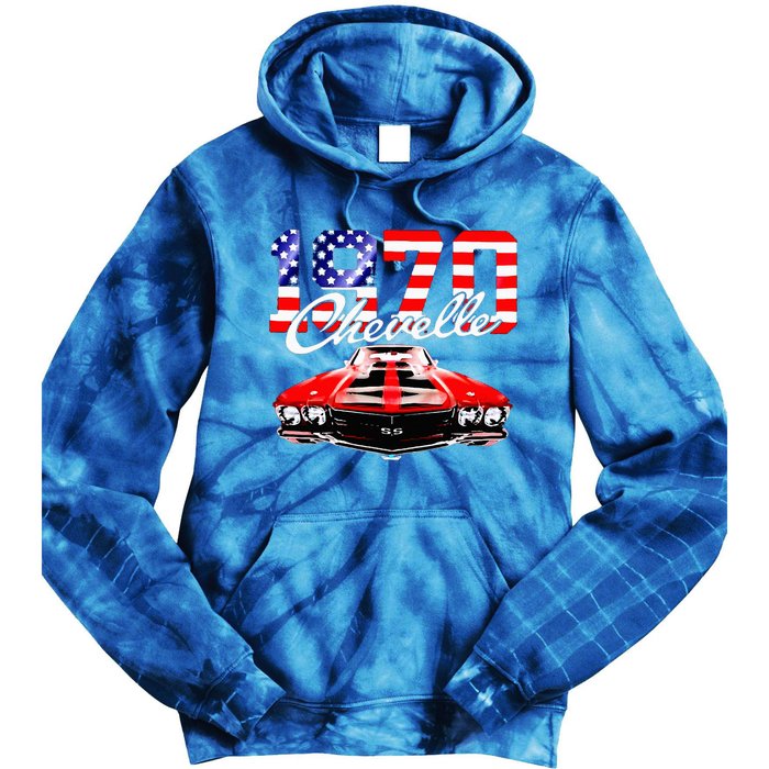 1970 70 Chevelle Ss Trending Muscle Red White Car Tie Dye Hoodie