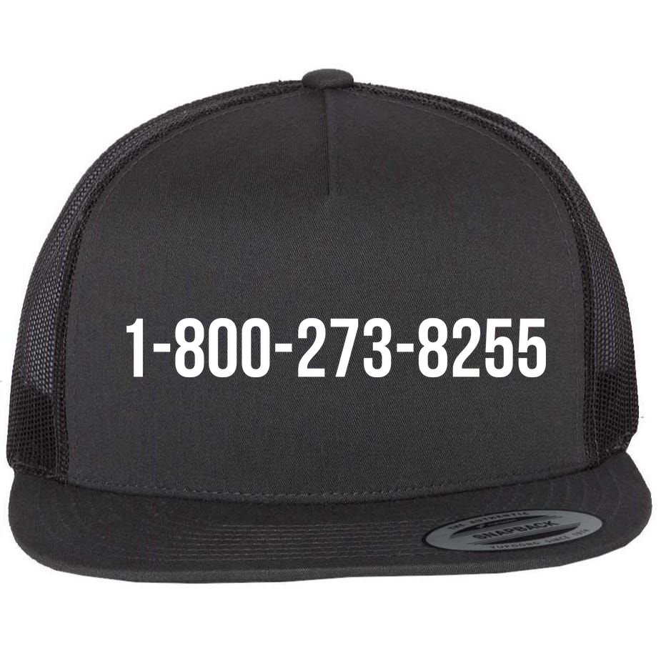 18002738255 Hotline Flat Bill Trucker Hat