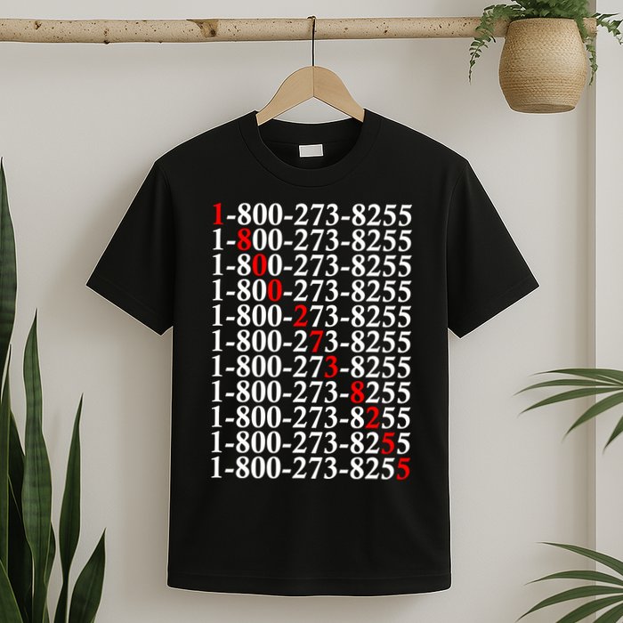 18002738255 Hotline Red Logo T-Shirt