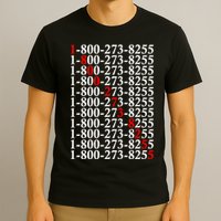 18002738255 Hotline Red Logo T-Shirt