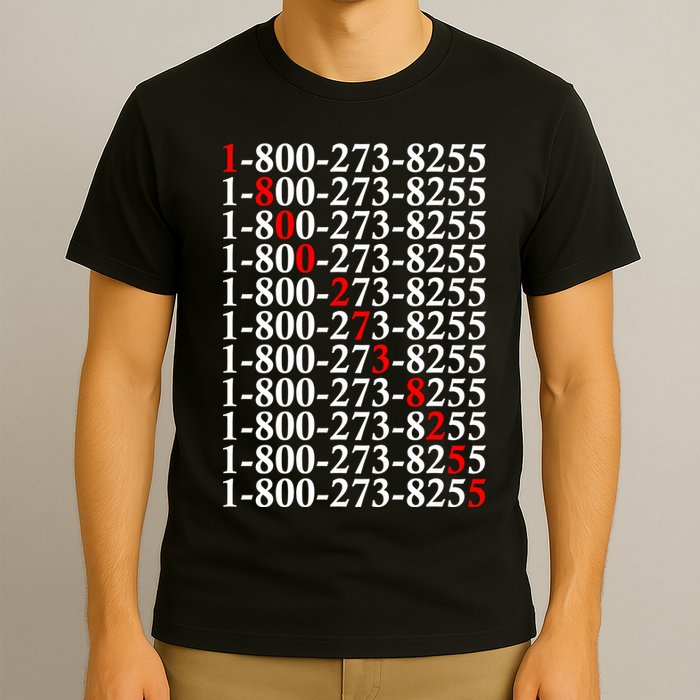 18002738255 Hotline Red Logo T-Shirt