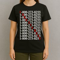18002738255 Hotline Red Logo T-Shirt