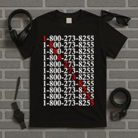 18002738255 Hotline Red Logo T-Shirt