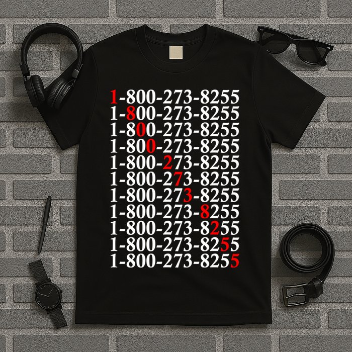 18002738255 Hotline Red Logo T-Shirt