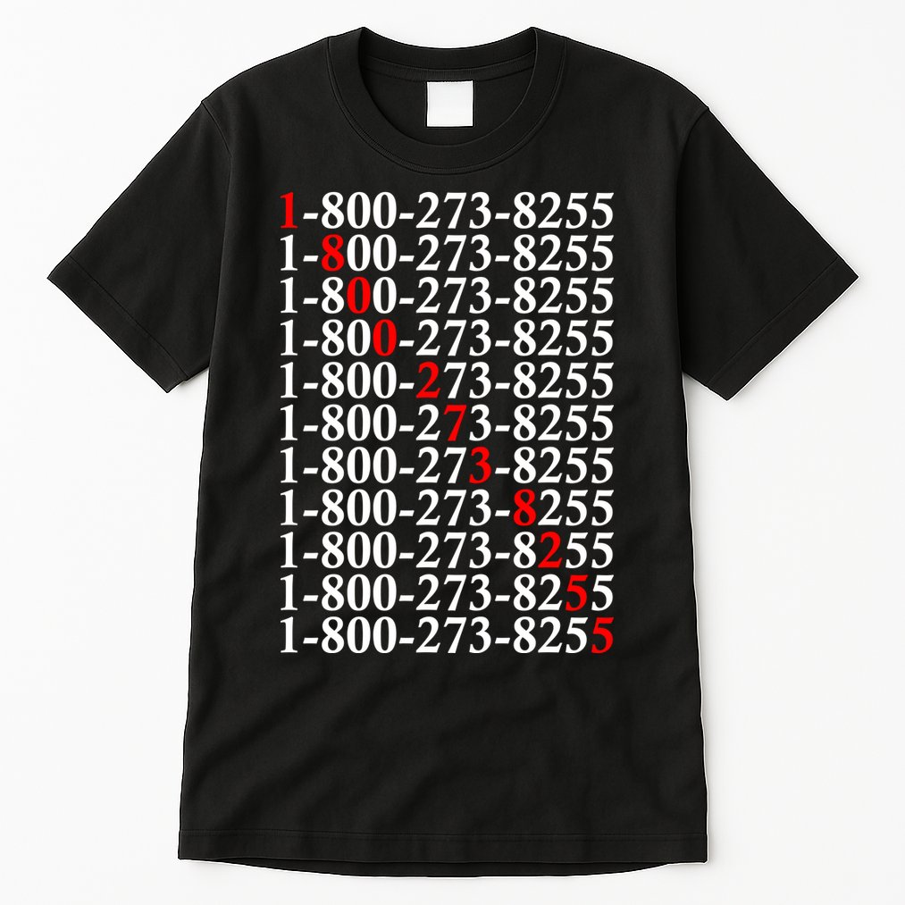 18002738255 Hotline Red Logo Tall T-Shirt