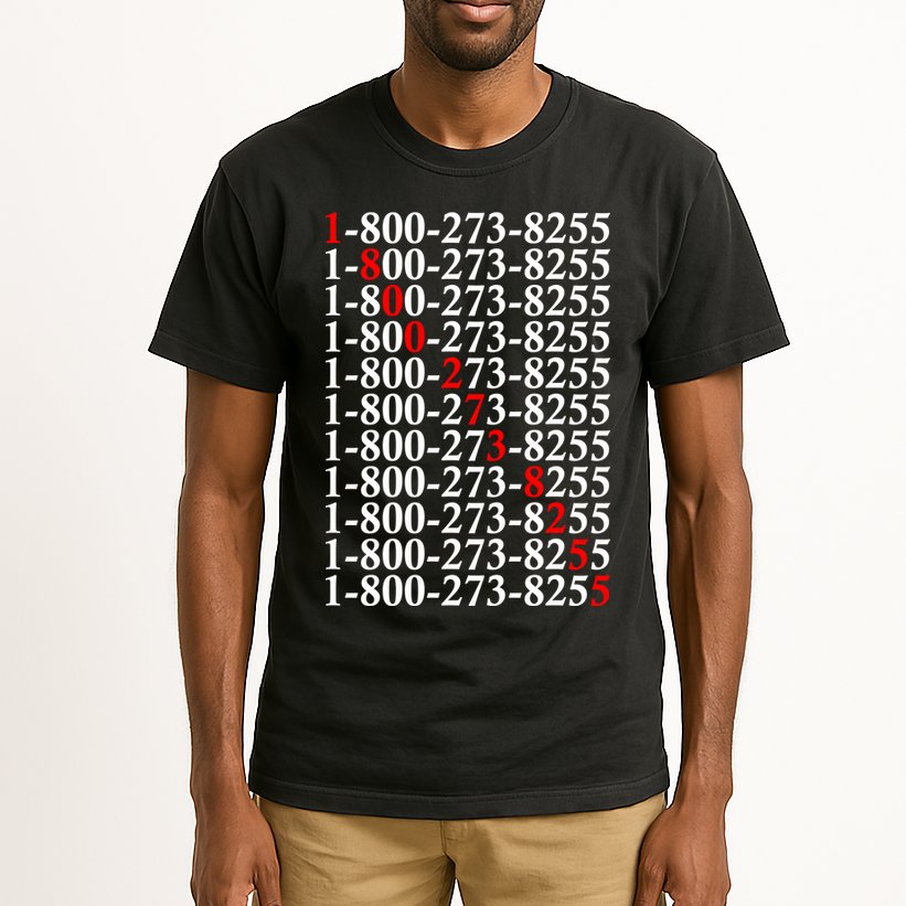 18002738255 Hotline Red Logo Tall T-Shirt