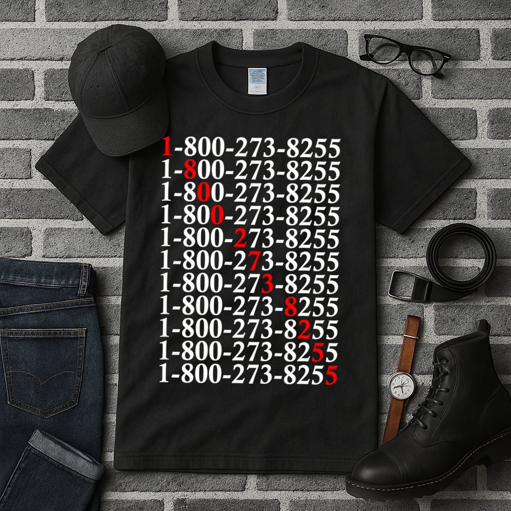 18002738255 Hotline Red Logo Tall T-Shirt