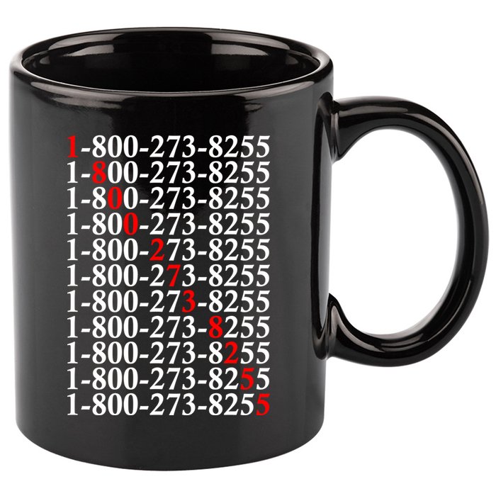 18002738255 Hotline Red Logo 11oz C Handle Ceramic Mug