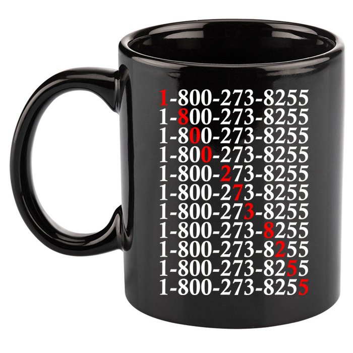 18002738255 Hotline Red Logo 11oz C Handle Ceramic Mug