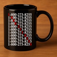 18002738255 Hotline Red Logo 11oz C Handle Ceramic Mug