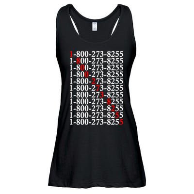 18002738255 Hotline Red Logo Ladies Essential Flowy Tank
