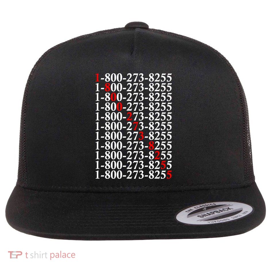 18002738255 Hotline Red Logo Flatbill Hat
