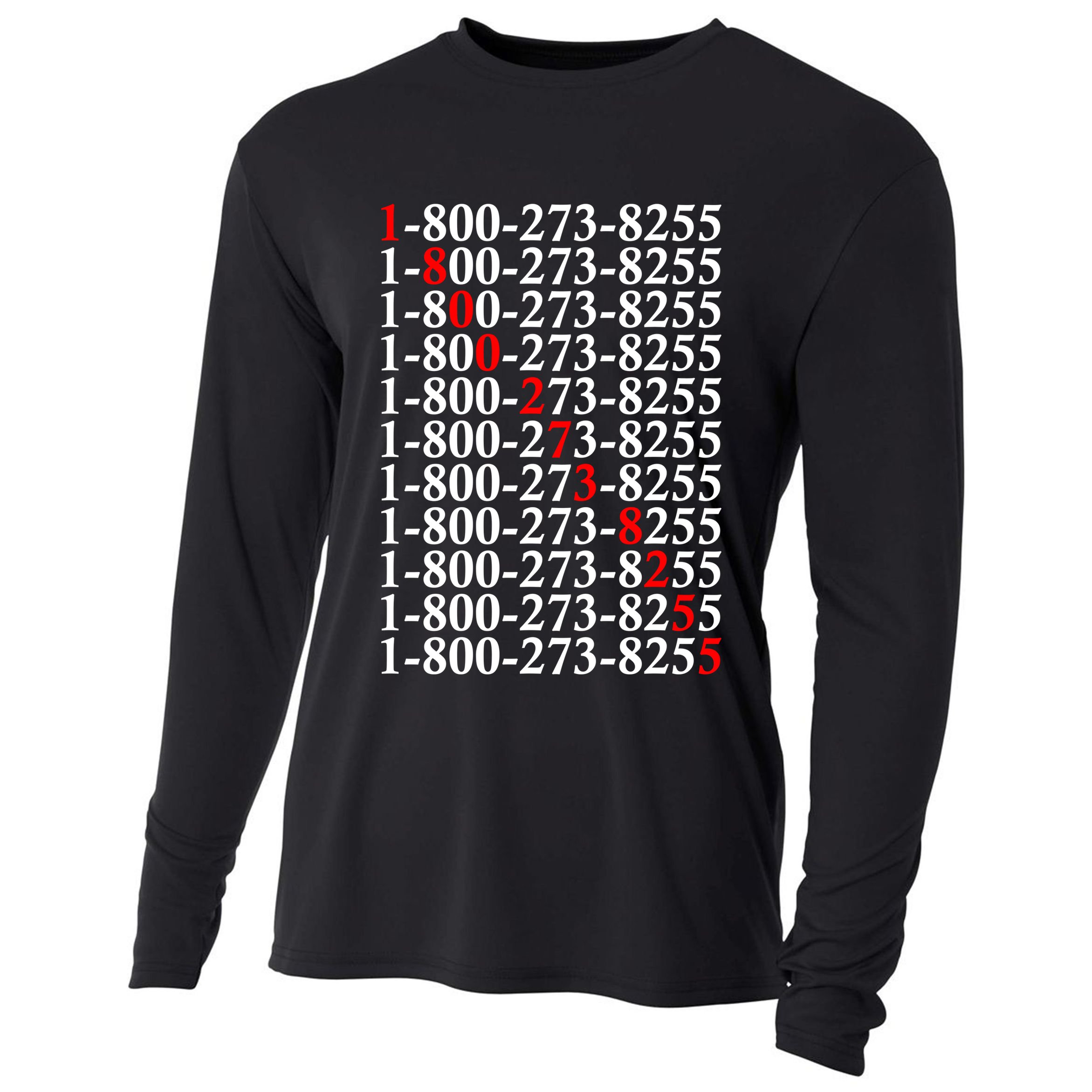 18002738255 Hotline Red Logo Cooling Performance Long Sleeve Crew