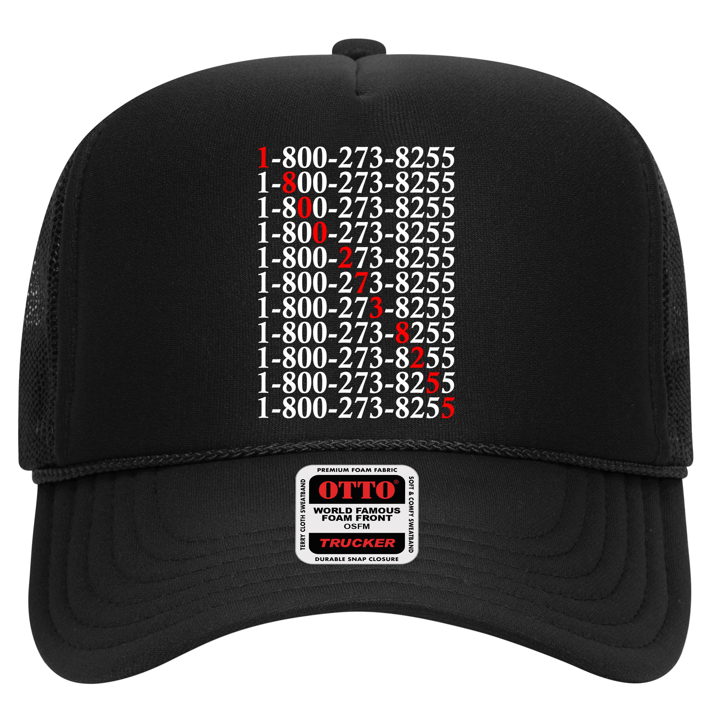 18002738255 Hotline Red Logo Hat