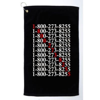 18002738255 Hotline Red Logo Platinum Collection Golf Towel