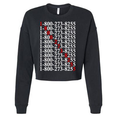 18002738255 Hotline Red Logo Cropped Pullover Crew