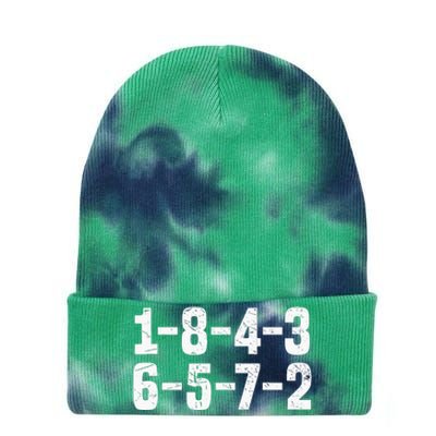 1 8 4 3 6 5 7 2 Firing Order Tie Dye 12in Knit Beanie