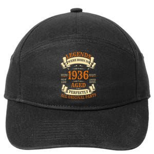 1936 88th Birthday Gift Turning 88 Years Old 7-Panel Snapback Hat