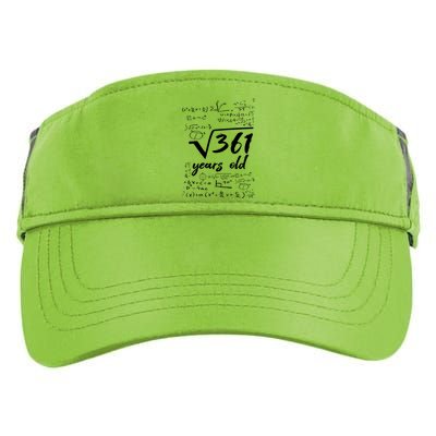 19 Year Old Birthday Math Geek Adult Drive Performance Visor