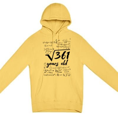 19 Year Old Birthday Math Geek Premium Pullover Hoodie