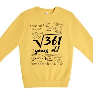 19 Year Old Birthday Math Geek Premium Crewneck Sweatshirt