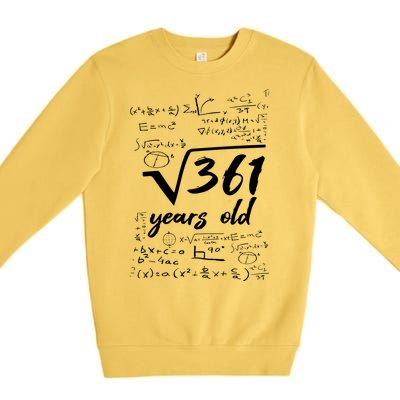 19 Year Old Birthday Math Geek Premium Crewneck Sweatshirt